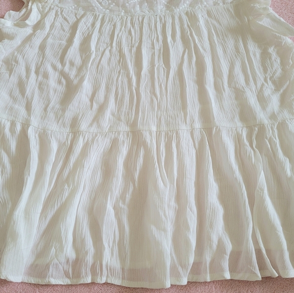 Indigo Poppy Flutter🦋 Sleeve Peasant Blouse - Picture 10 of 14